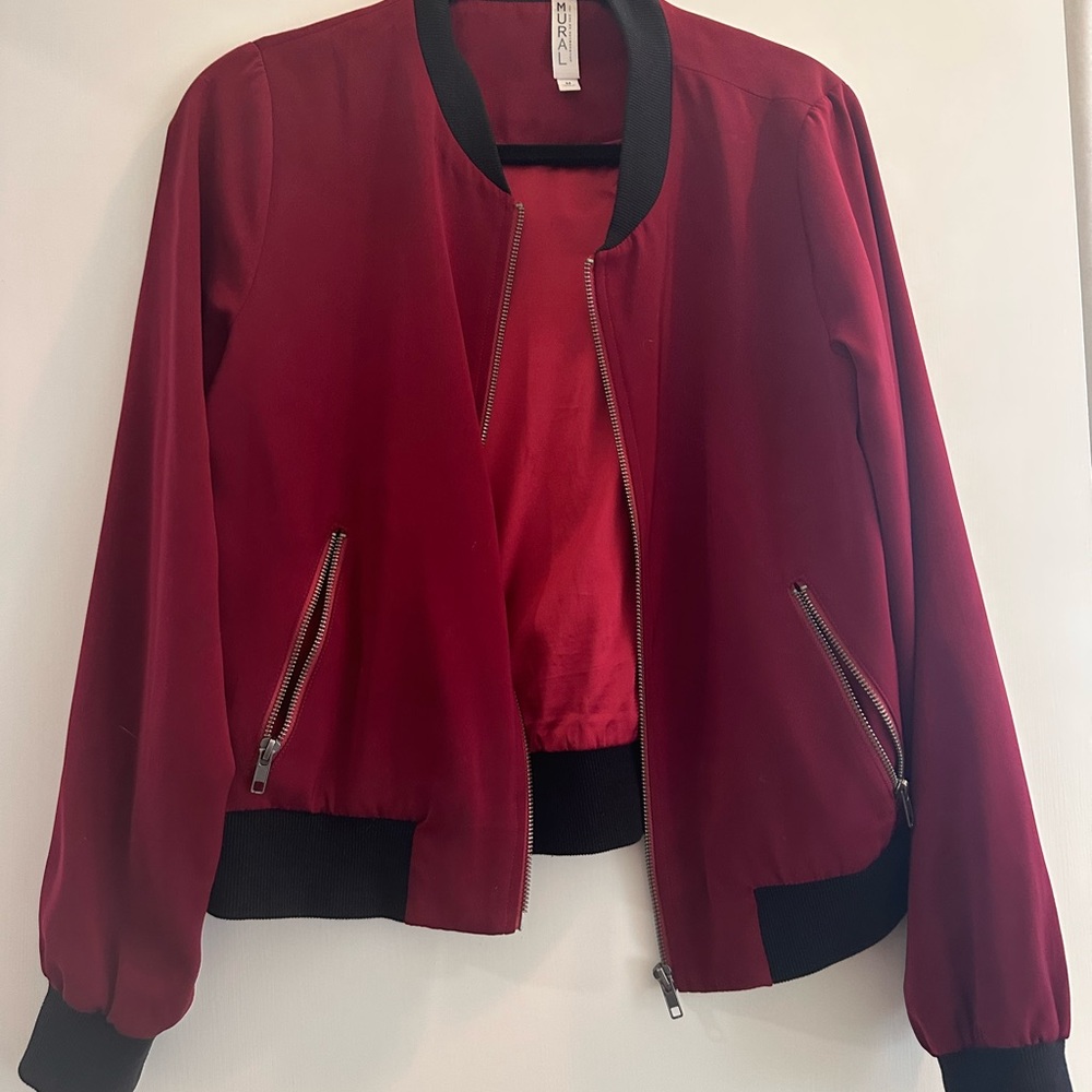 Mural Matte Satin Bomber Jacket